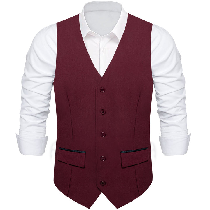 men's burgundy vest for wedding