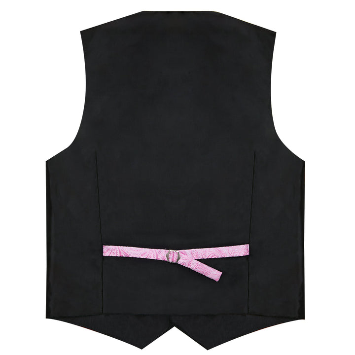 Pink Paisley Black Collar Vest 