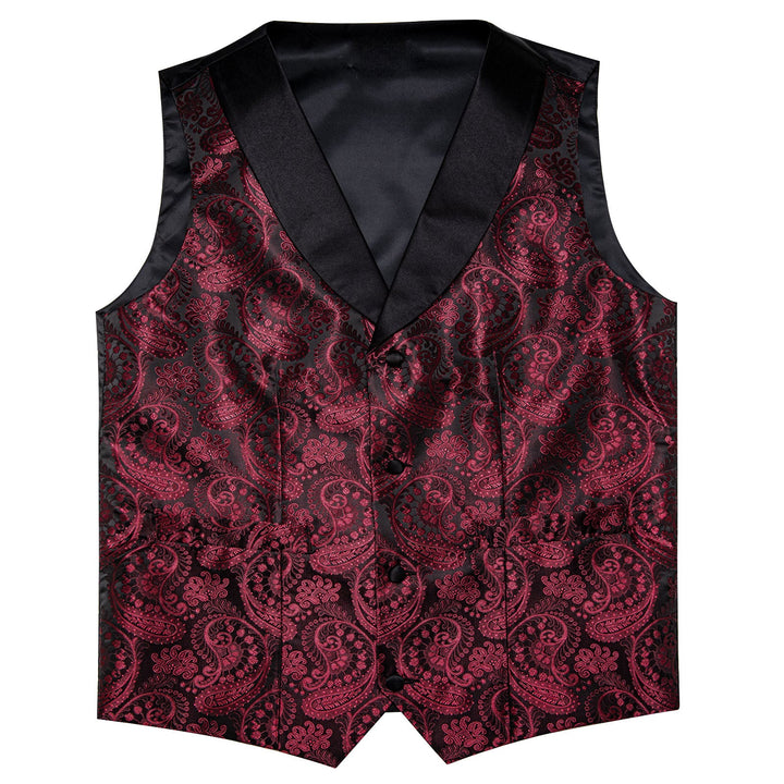 red tuxedo vest