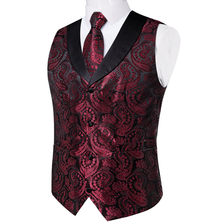 red mens vest