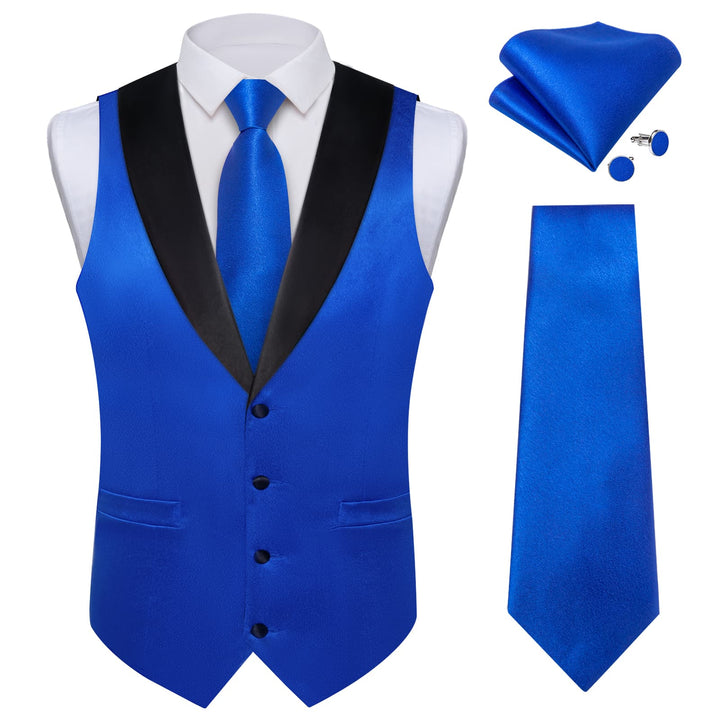 blue suit vest