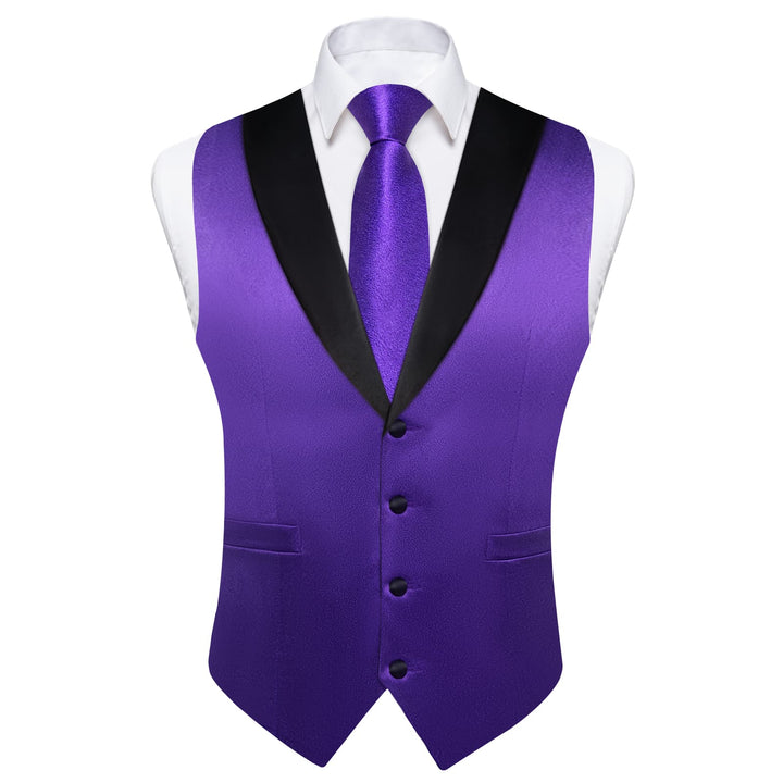 purple vest and tie