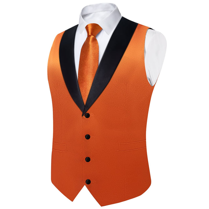 orange vest and tie