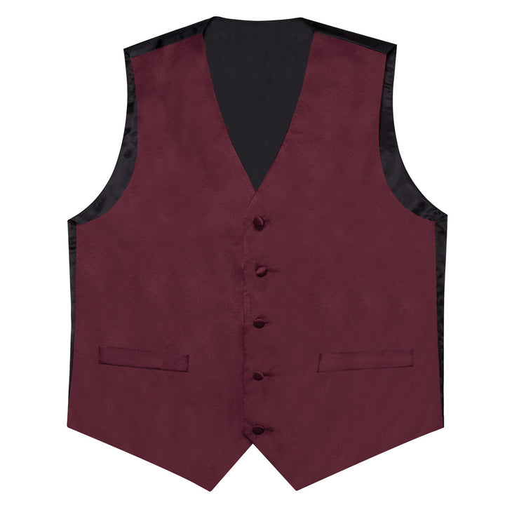 burgundy suit vest