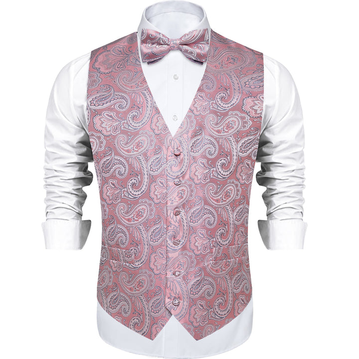 mens pink tux vest