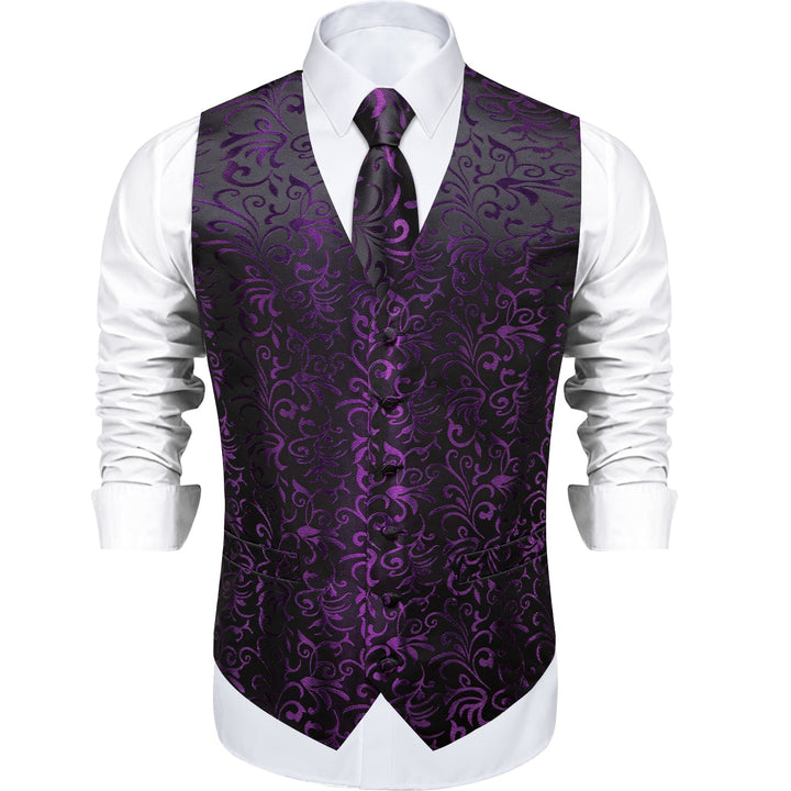 mens purple tux vest