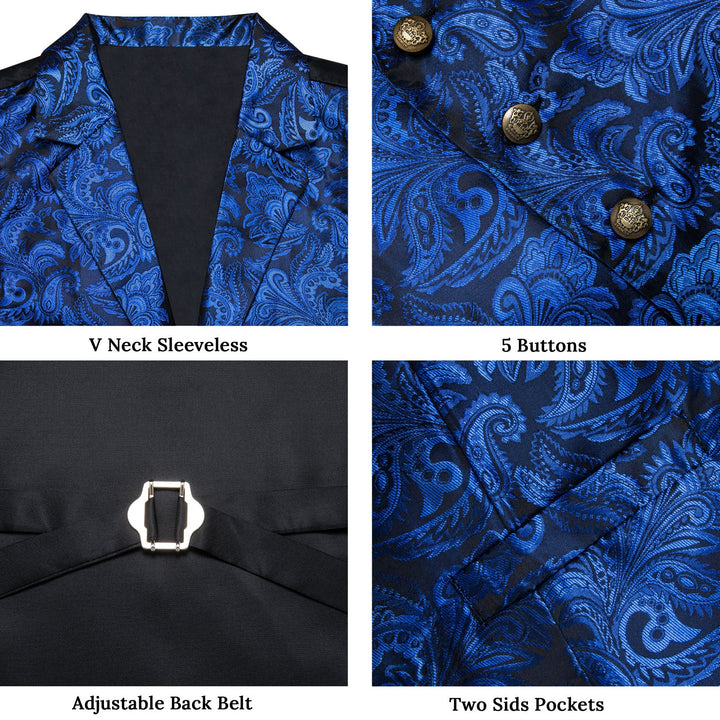 royal blue vest suit