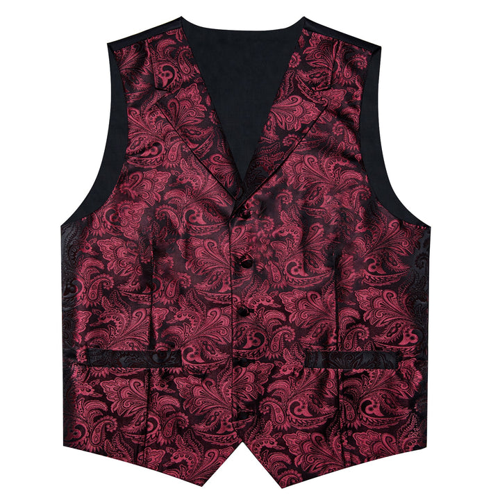 mens burgundy vest