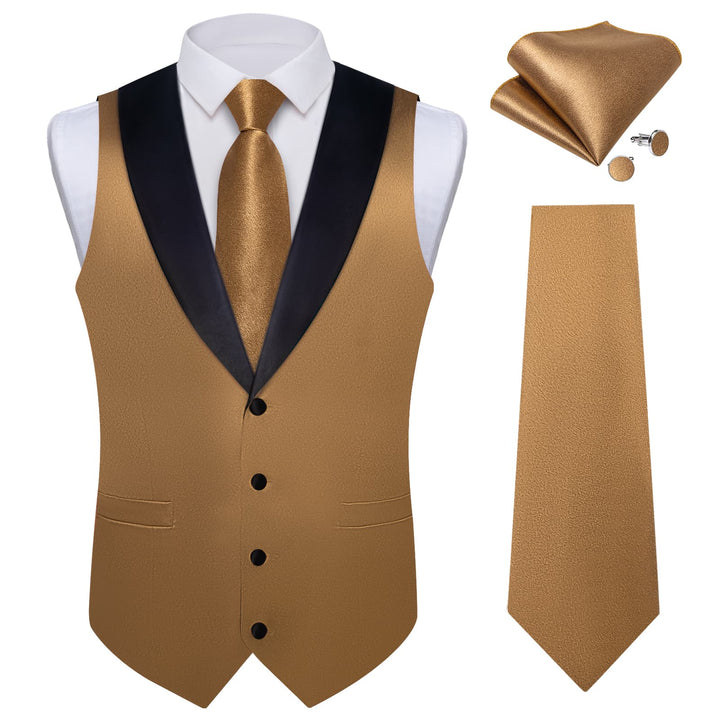 brown suit vest