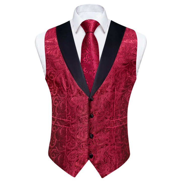 burgundy vest suit