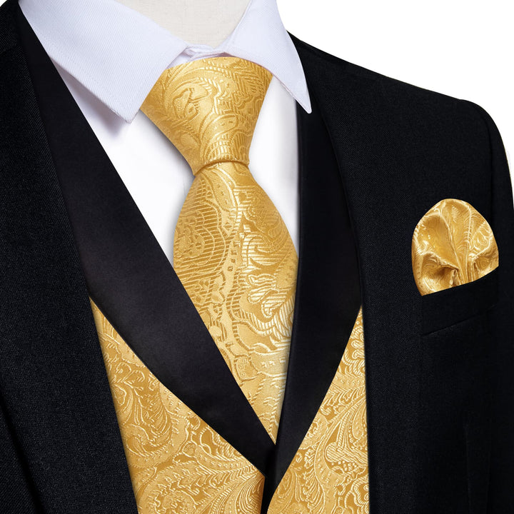 gold suit vest