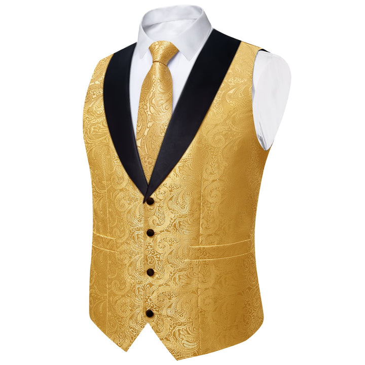 men's gold vest