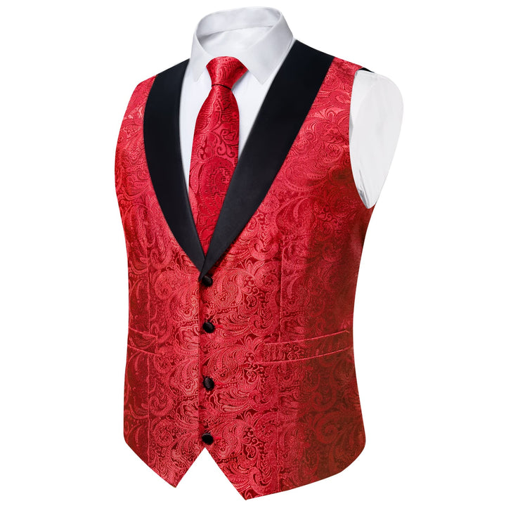 red dress vest