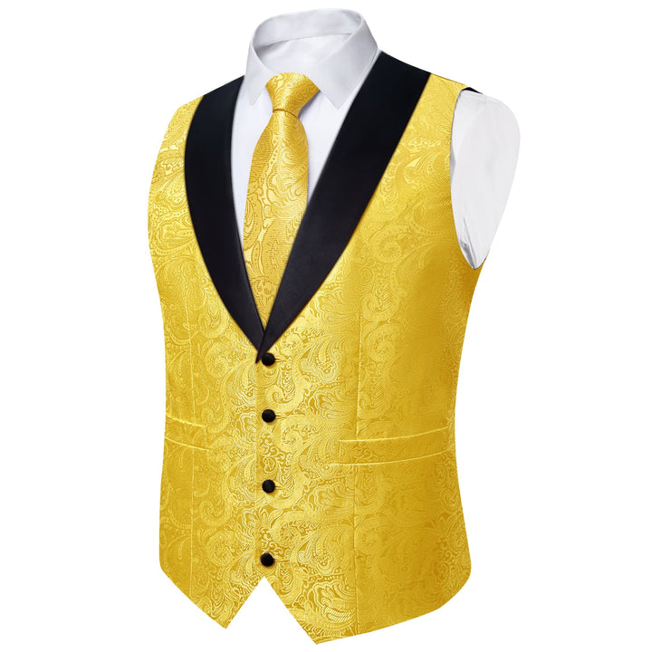 yellow tuxedo vest