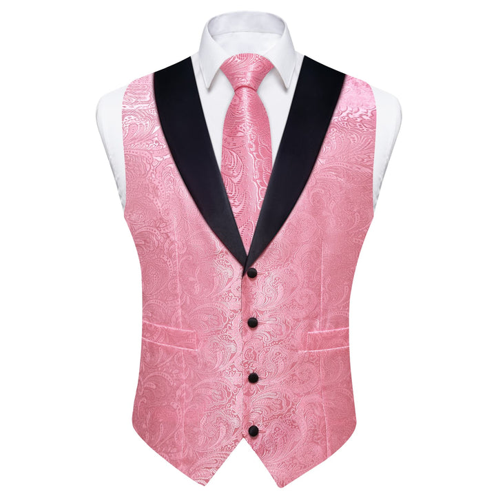 pink vest and tie