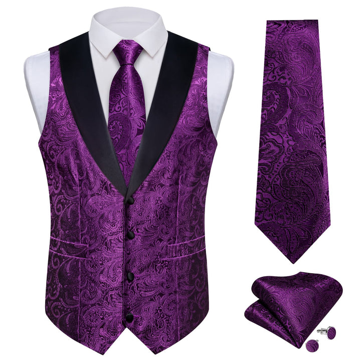 purple tuxedo vest