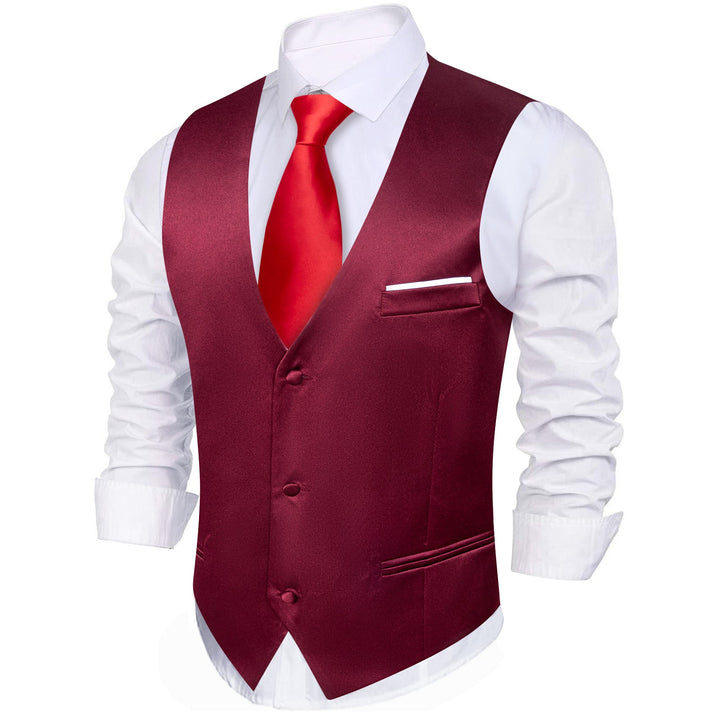 burgundy wedding vest