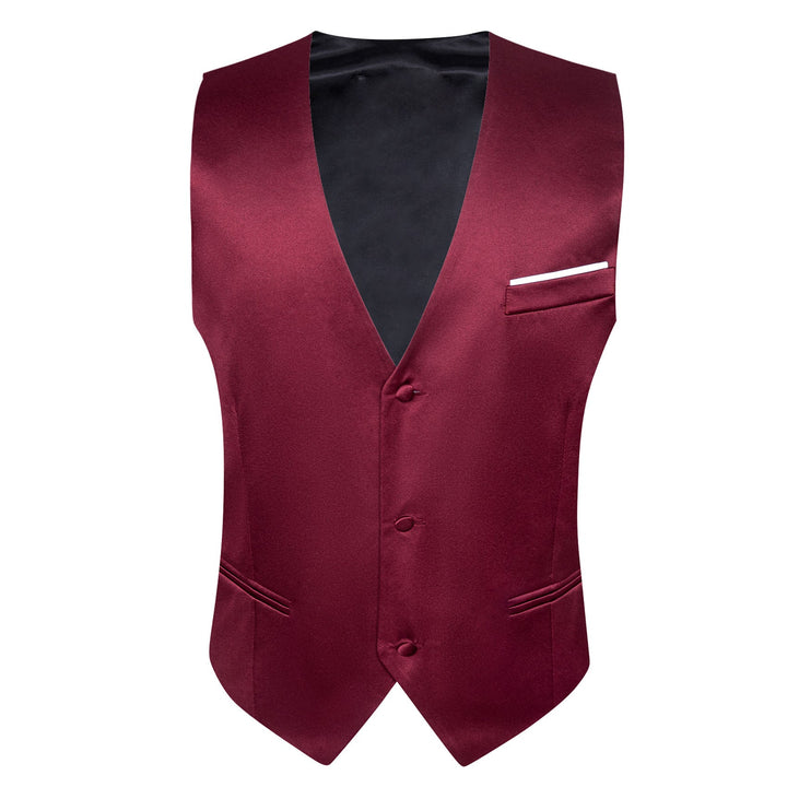 long burgundy vest