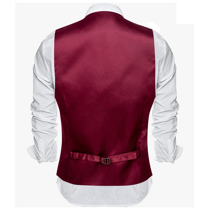 mens burgundy vest