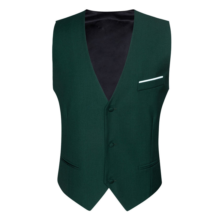 green button up vest