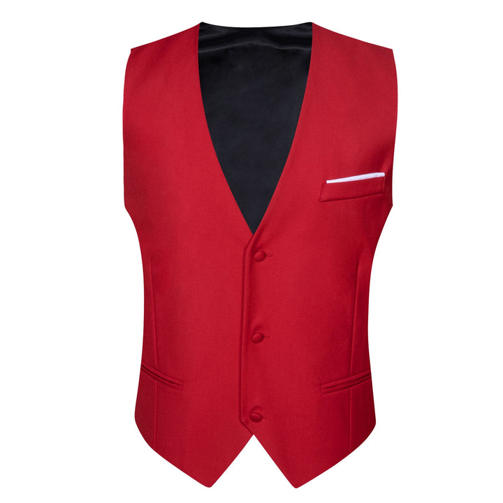 mens red suit vest