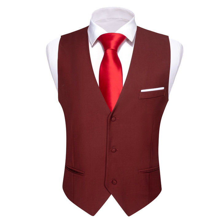 burgundy tuxedo vest