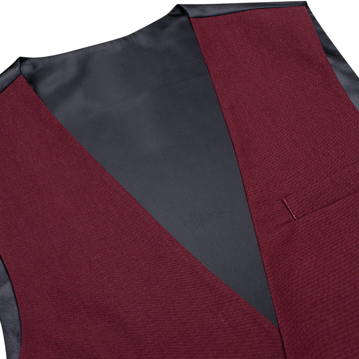 burgundy suit vest mens