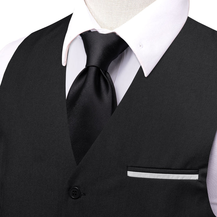 black tuxedo with vest