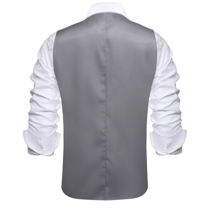 Layered Waistcoat Grey Splicing Dress Suit Vests