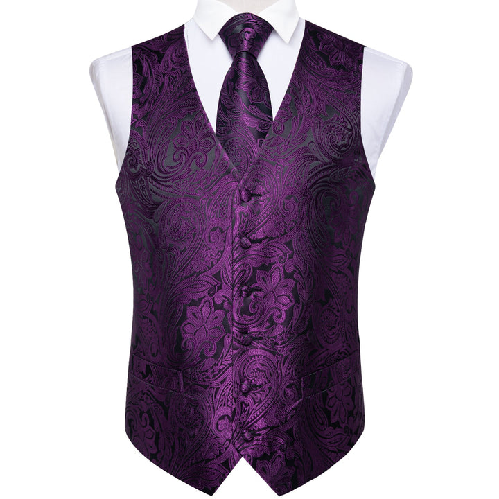 dark purple tux vest