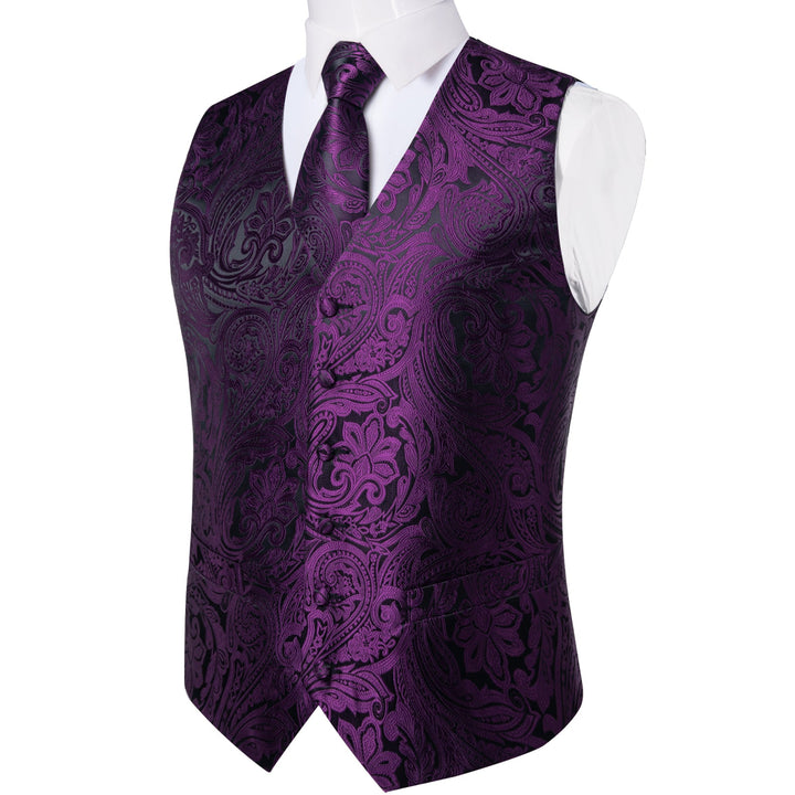 black and purple vest