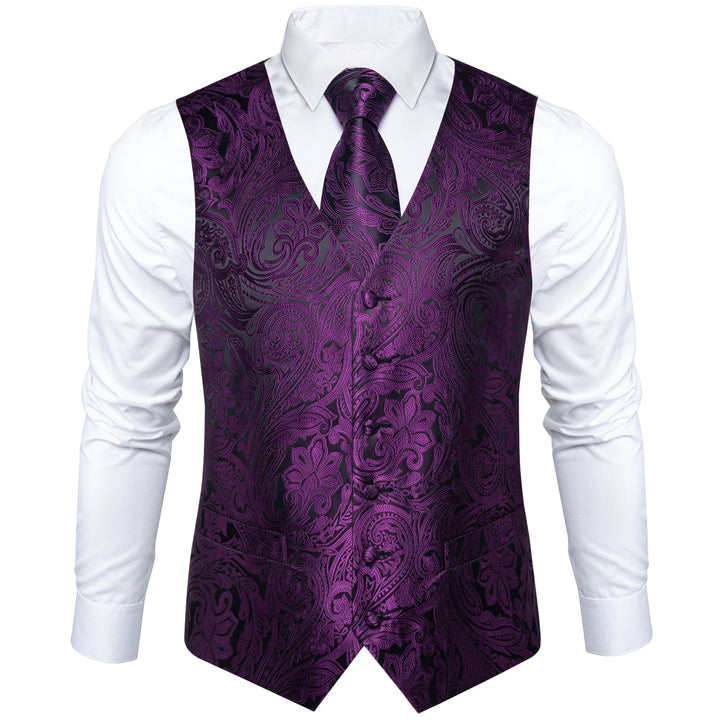 purple paisley vest