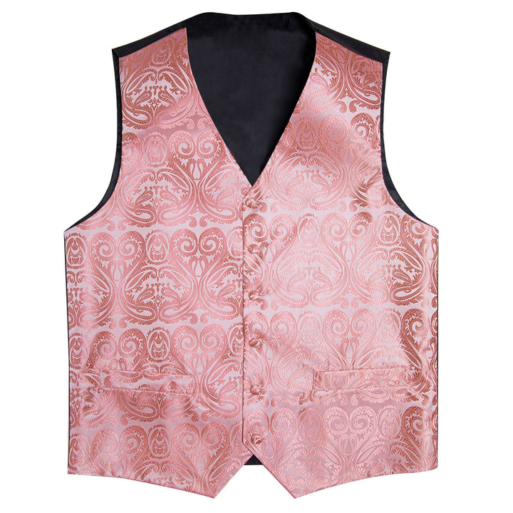 pink button vest