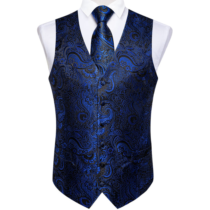 black and blue vest