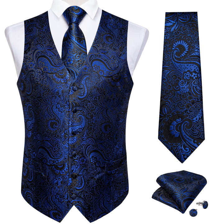 navy blue suit with vest