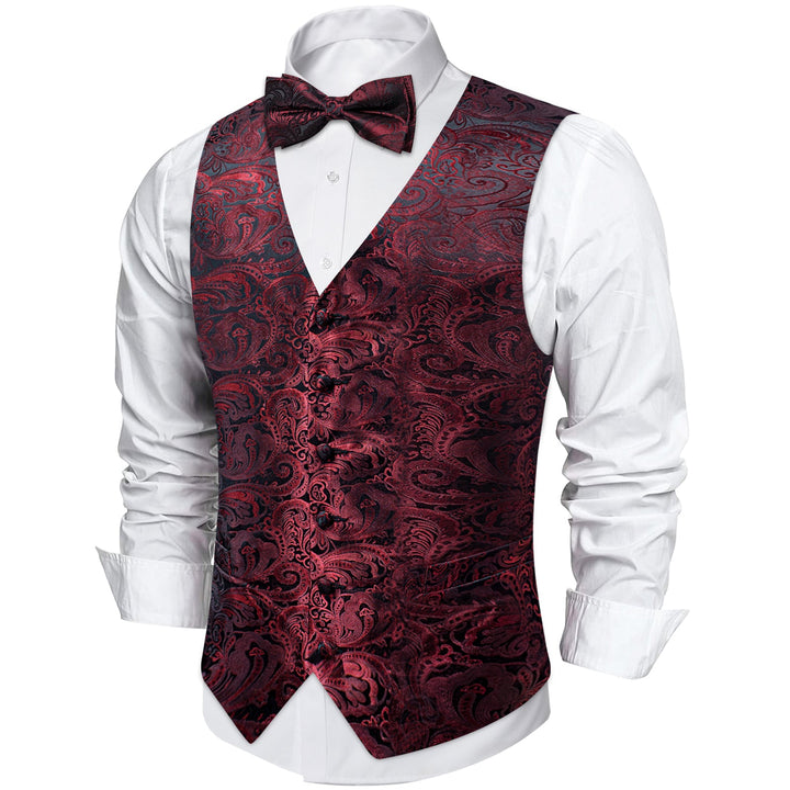 groomsmen burgundy vest