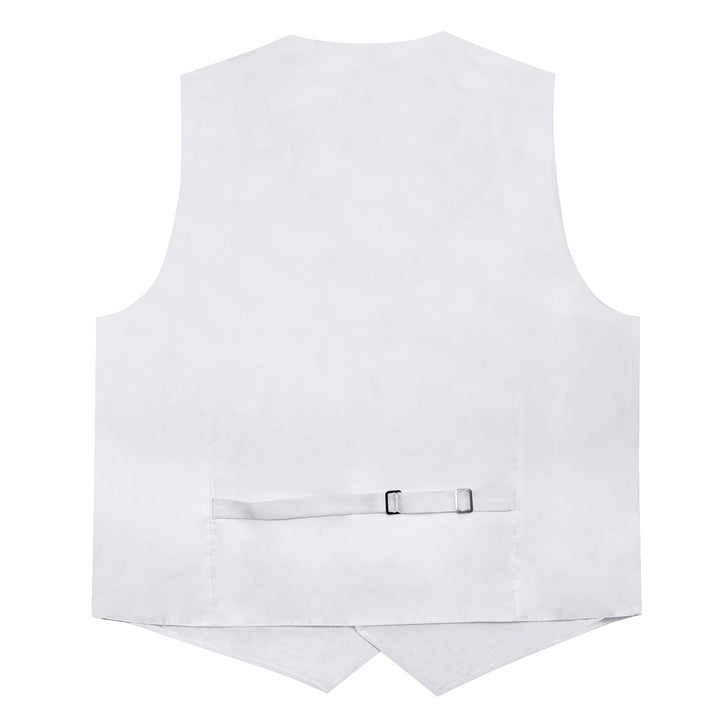 fashion suit tux white vest V neck waistcoat bowtie pocket square cufflinks set for wedding