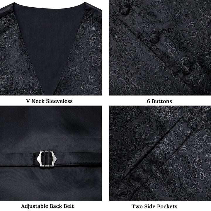 black formal vests