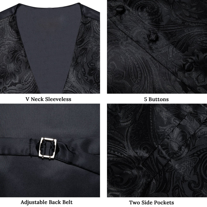 black dress vest for men