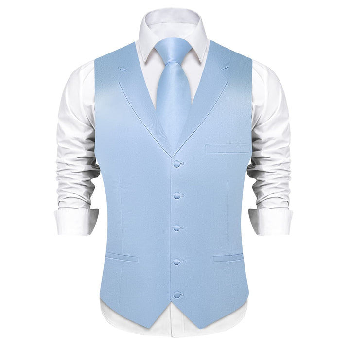 light blue vest suit