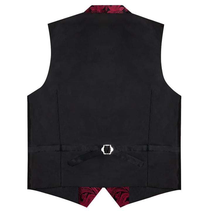 red black tuxedo vest