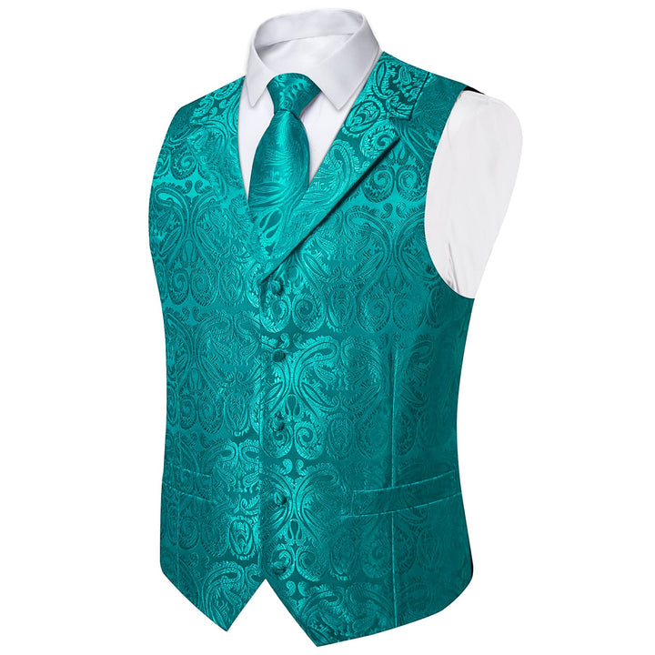 teal suit vest