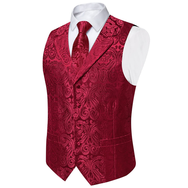 burgundy vest men