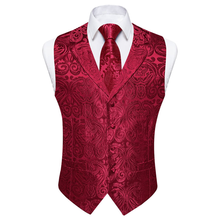 burgundy mens vest