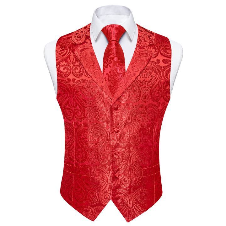 red mens vest