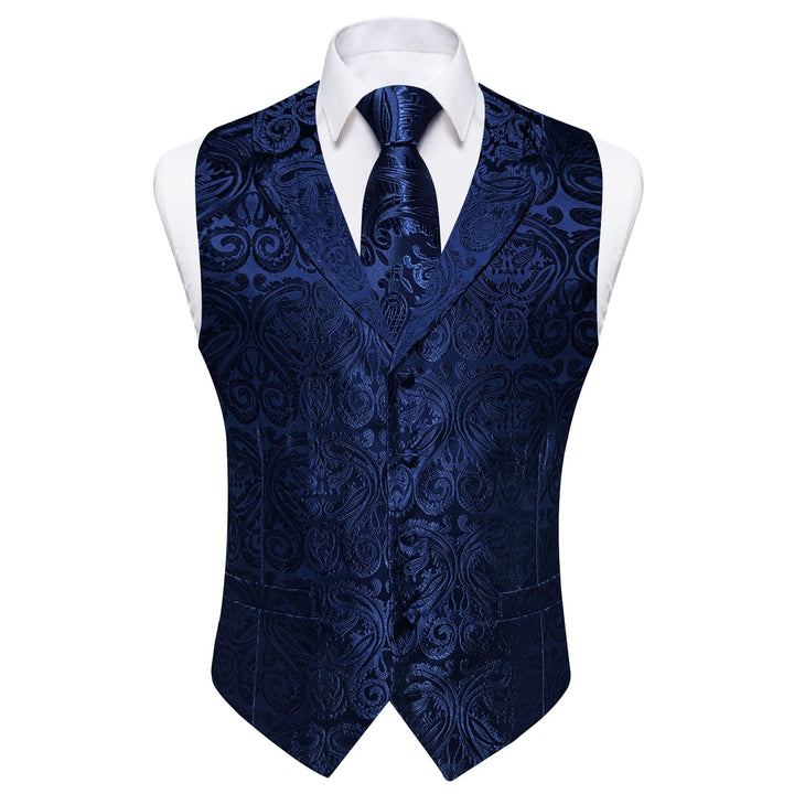 blue paisley vest