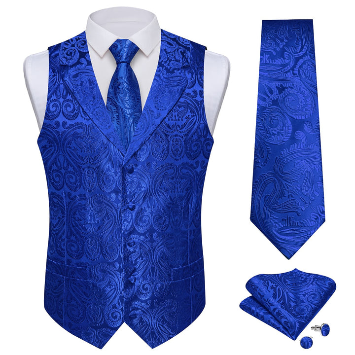 navy blue vest suit