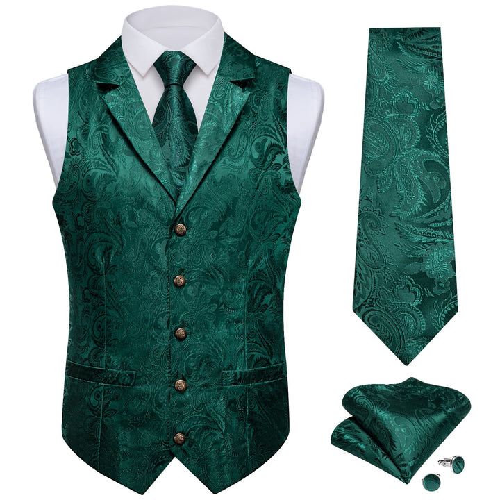 mens dark green vest