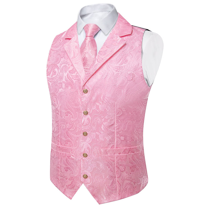 pink suit vest men's