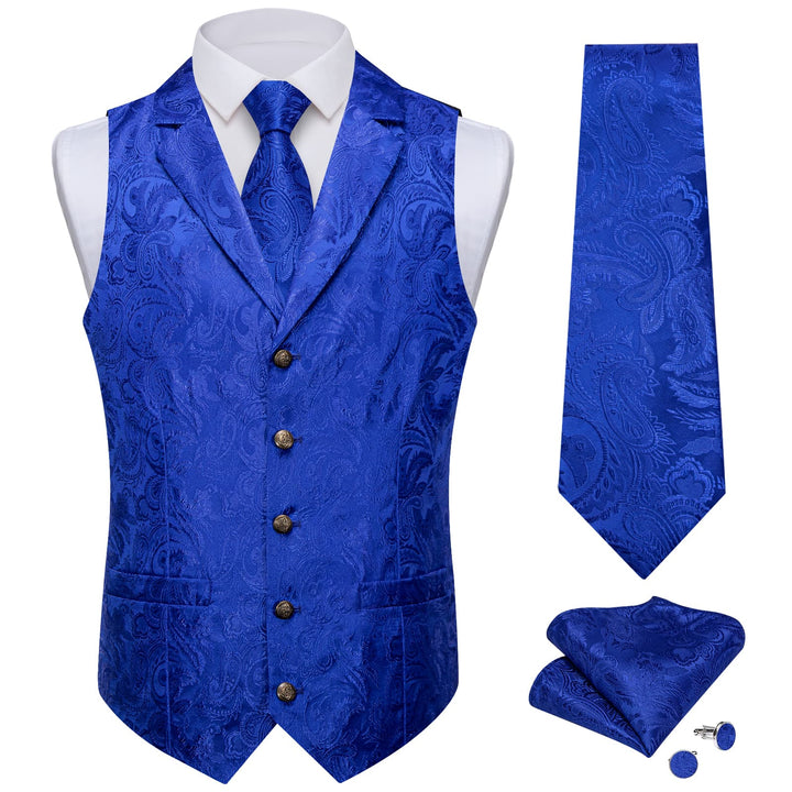 blue tux vest